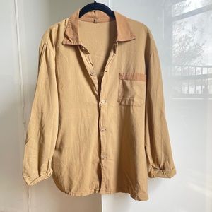 Vintage Button Down in Tan